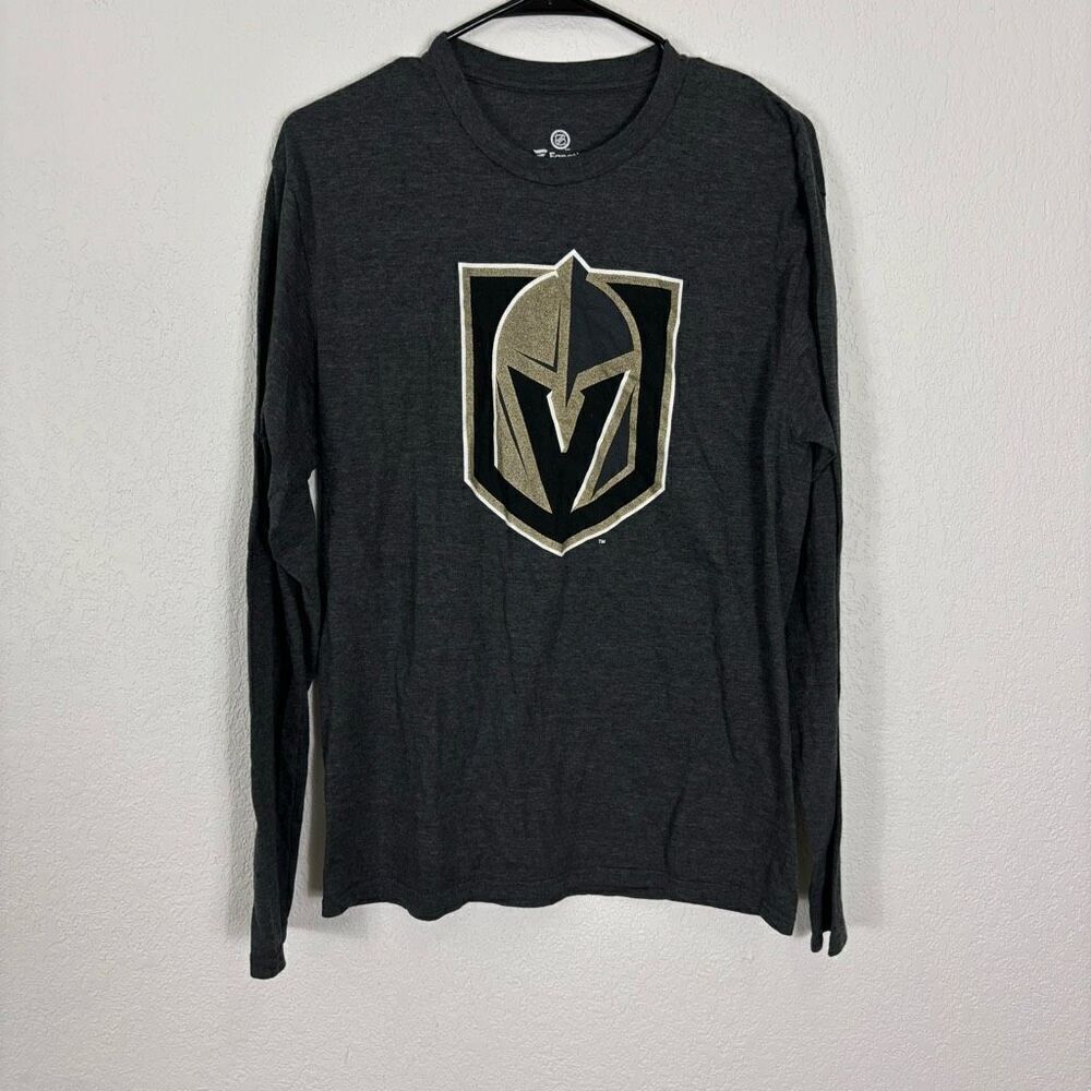 Fanatics Grey Vegas Knights Hockey Long Sleeve Tshirt Men’s Medium